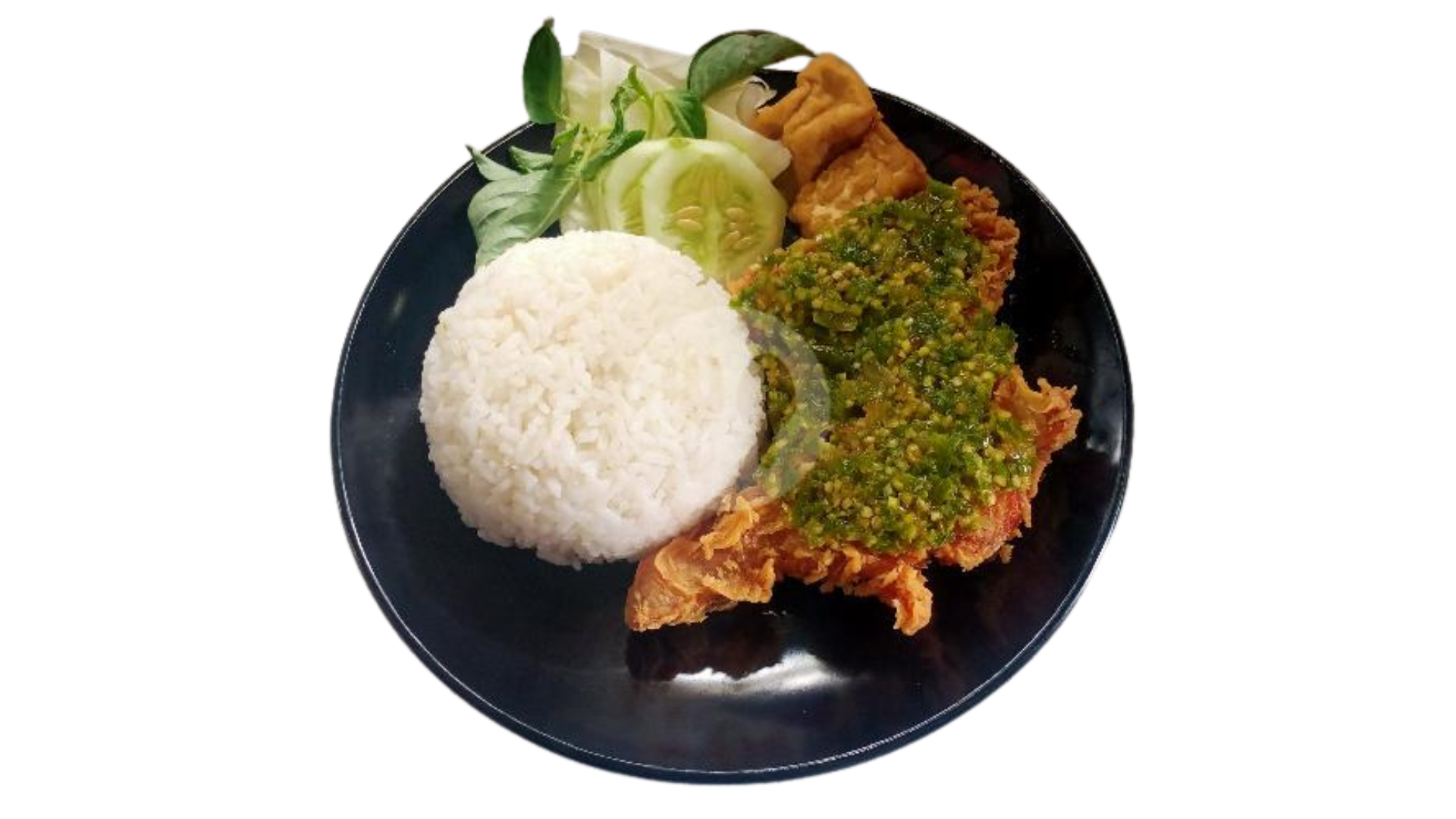 Ayam  geprek cabe ijo dengan rasa pedas dan gurih